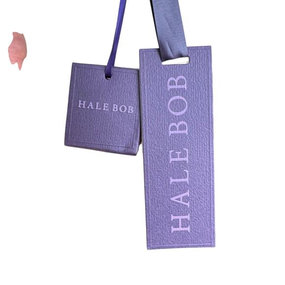 Hale Bob NWT Cream White Charmeuse Lacy Sheer Long Sleeve Button Up Blouse - Picture 9 of 14